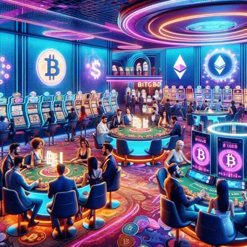 Crypto casino waarbij mensen gokken voor geld
